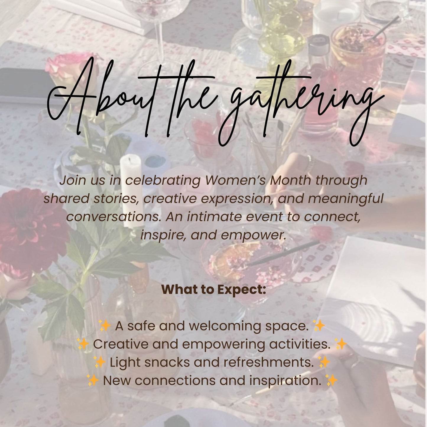 I Love Being a Woman: Painting Workshop and Gathering